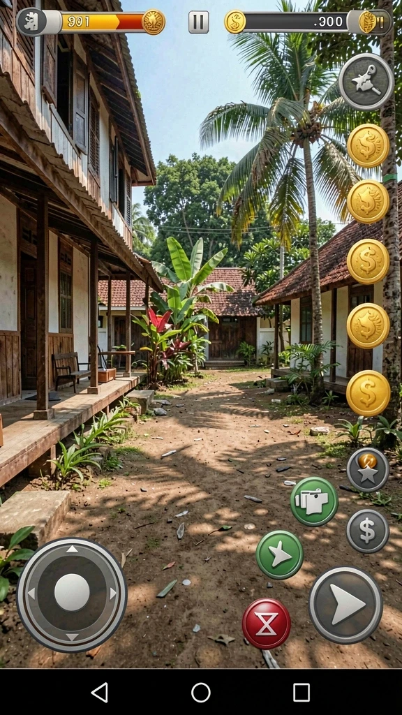 rpvip6 - Screenshot menampilkan karakter utama dalam aksi di level penuh warna.